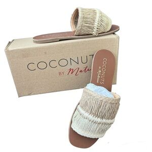 Coconut By Matisse Watch Out Jute Rope Slide Sandals Size 10